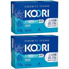 2UN Sabonete Vegetal Koori Antibac Sport Barra 150g Davene