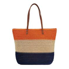 Bolsa Alice Palucci Palha Alça Dupla Tricolor