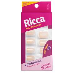 Unhas Francesinha, Ricca, Rosa/ Branco