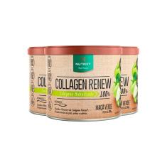 Kit 3 Collagen Renew Colágeno Hidrolisado Maçã Verde Nutrify 300g