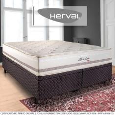 Cama Box Baú Queen Herval Haarlem, Molas Ensacadas, 76 x 158 x 198 cm