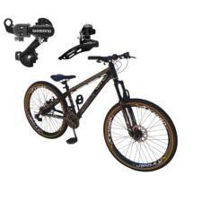 Bicicleta Aro 26 Vikingx Tuff 30 21v Cambio Shimano Traseiro e Diantei