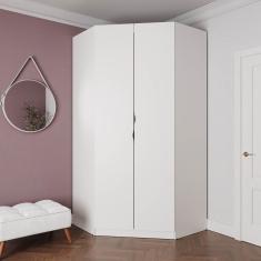 Guarda Roupa De Canto Closet Modular 6 Prateleiras Hera Cabecasa Madeiramadeira Branco Geada