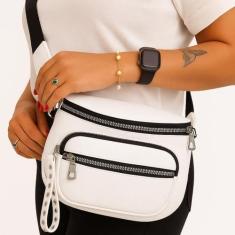 Bolsa Feminina Couro com Divisórias Moderna Casual Tendencia - Outra, 