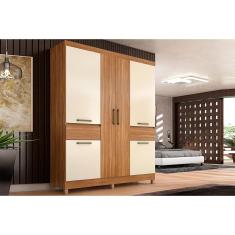 Guarda Roupa 6 Portas e 2 Gavetas Mauá Amendola/Off White - Demóbile