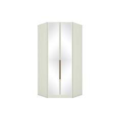 Guarda Roupa Closet Solteiro de Canto Oblíquo Seletto MC06 c/ 2 Portas c/ Espelho e 3 Gavetas Areia - Henn