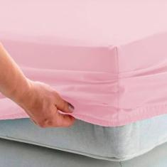 Lençol Casal Avulso Com Elastico Percal 180 Fios - Dryka Enxovais, Ros