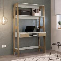 Escrivaninha Mesa Escritório com Estante Primazzia - Móveis Canção