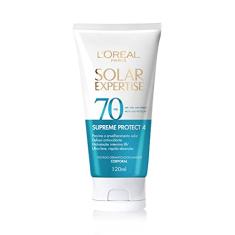 Protetor Solar Corporal L'Oréal Paris Solar Expertise FPS 70 120ml - Previne o Envelhecimento Solar, Textura Ultra-leve, Hidrata e Protege a pele