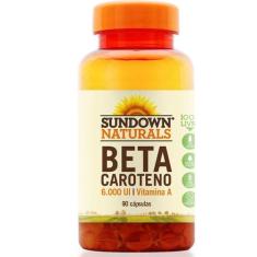 Beta Caroteno 6000Ui Sundown 90 Cápsulas - Sundown Naturals Vitaminas