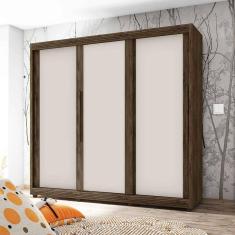 Guarda Roupa 3 Portas de Correr Veneto 5 Gavetas com Pés - Lanza