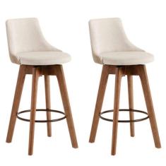 Kit 2 Banquetas Gourmet Copacabana-tecido Linho 56