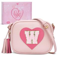 KKXIU Bolsa infantil para meninas e mulheres, bolsa transversal de couro vegano com borla, Caixa