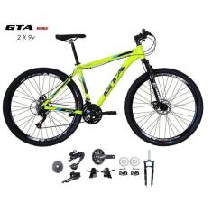 Bicicleta Aro 29 Gta Start Kit 2x9 Gta Sunrun Freio Disco K7 11/36 Pedivela 24/38d Garfo Com Trava - Amarelo Tam.21