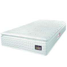 Colchão Solteiro Espuma D33 Pillow Top Van Gogh 88x188x24cm Branco Hellen - Suporta Até 120 Kg