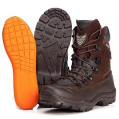 Bota Coturno Militar Acero em Couro Tiger Pró Cano Médio, Marrom, 42