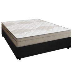 Cama Box Casal Suede + Colchão de Molas Ensacadas Portobel Ipanema - 1