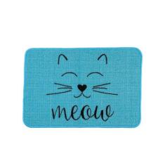 Tapete Multiuso Bem Vindo 40x60 - JOLITEX, Gato azul