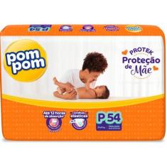 Fralda Pom Pom Derma Protek Mega 1 Pacote Tamanho P C/ 54 Unidades