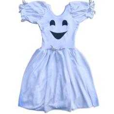 Fantasia Vestido Fantasma Moda Halloween Blogueirinha Infantil Menina-