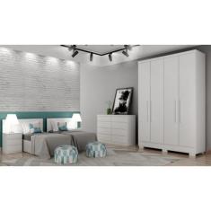 Guarda Roupa Milly 4 Portas Branco - Novo Horizonte