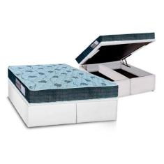 Cama Box Baú Queen: Colchão Ortopédico Orthoflex D45 / EP Cecina + Bas