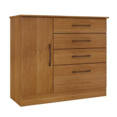 Cômoda Chicago I 1 Porta 4 Gavetas Cinamomo