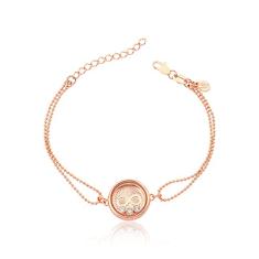 Pulseira Reliquaire Ballet Crystals Infinite Revestida em Ouro Rose