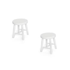 Kit 2 Banquetas Infantil Espanha DEISS Branco