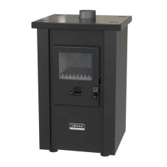 Calefator a Lenha Dupla Combustão Vulcano Preto Fosco - Venax
