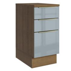 Balcão 40 cm 3 Gavetas Rustic/cinza Lux Madesa