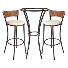 Conjunto de Banquetas Alta e Bistrô (sem vidro) de Aço Carbono