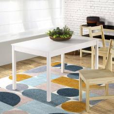 Mesa de Jantar 4 Lugares Madeira Maciça Mandacaru Cabecasa Madeiramadeira Branco