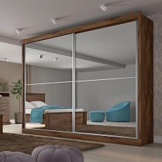 Guarda Roupa Casal 2 Portas Com Espelho E 4 Gavetas Verona Plus ? Made Marcs - Brauna