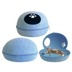 Cama Casinha Toca Grande Caminha Casa Para Gatos Pets Com Almofada Sup