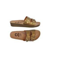 Sandália Feminina Ortopédica com Fivela Casual Webe Flex, 36, Dourado