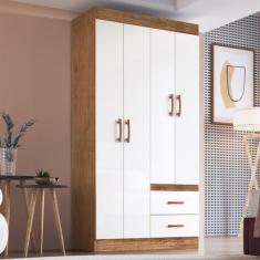 Guarda Roupa Solteiro 4 Portas 2 Gavetas Córdova - Móveis Doripel