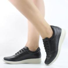 Tênis Flat Amarração - USAFLEX, Preto, 35