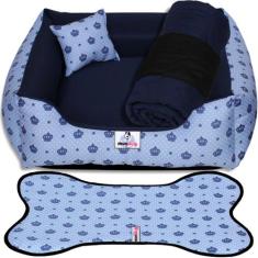 Cama Caminha Pet Cachorro Gato Kit 04 Peças Lavável Tamanho M - CAZZA 