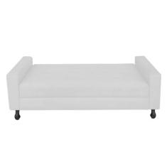 Recamier Calçadeira Sofá Turim  1,95 cm Solteiro Baú Quarto Sala Suede