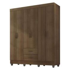 Guarda Roupa Casal Lite 6 Portas Carvalho Oak - Móveis Leão