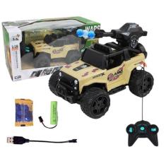 Carrinho de Brinquedo Recarregável Com Controle Remoto Atira Bolinhas 