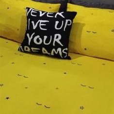 Lençol com elástico casal super king 4 pç sonhos com almofada - ESPAÇO