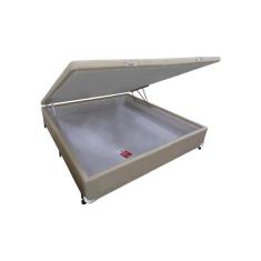Cama Box Baú Viúva Linho Clean (128x188x35) - Castor