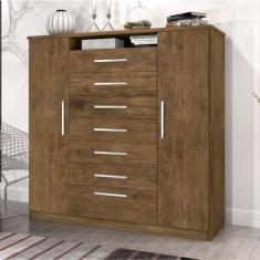 Cômoda 2 Portas 7 Gavetas Mega - J&A Móveis