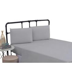 Lençol Casal Algodão 200 Fios Forro de Cama Box Sem Elástico Virol - N