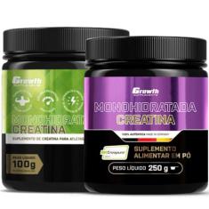 Creatina 100g Monohidratada + Creatina 250g Creapure Growth