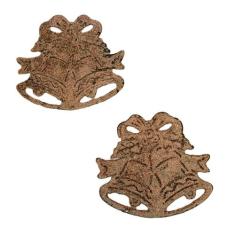 Kit Enfeite De Natal 10 Cm Wincy Com 2 Sinos Em Glitter Decoração Árvo