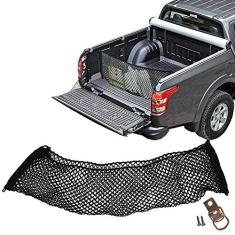 Rede CargoBag Elástica de Contenção Bagagem Para Caçamba de Pickup Pick Up CargoNet Preta Universal Mitsubishi L200 L-200