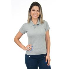 Camiseta Polo Feminina Baby Look